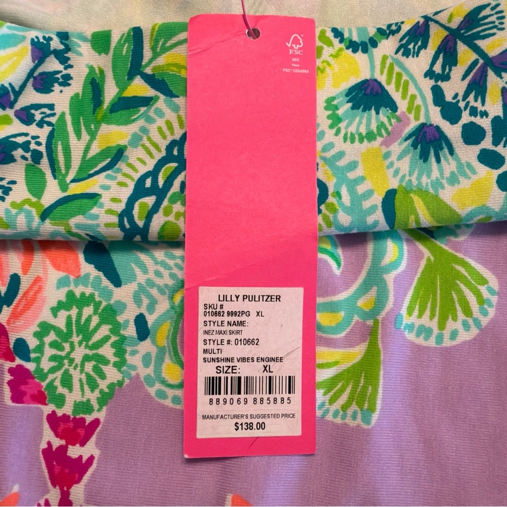 Lilly Pulitzer Floral Inez Maxi Skirt Sunshine Vibes XL - Picture 5 of 5